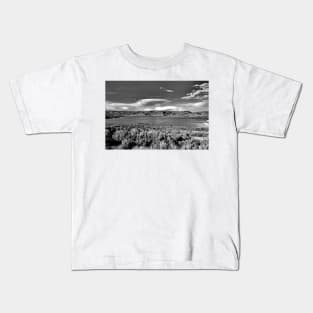 Blue Mesa Reservoir West End 1 BW Kids T-Shirt